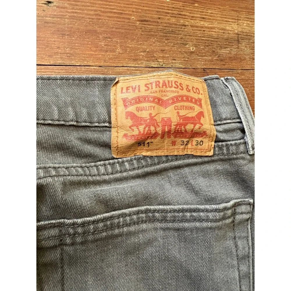 Levi's Men's 511 Slim Fit Commuter Jeans Gray 32x30